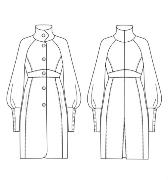 Пальто эскиз