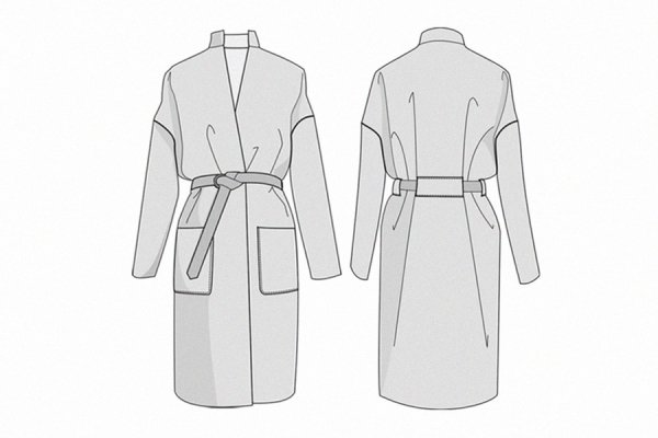 Эскиз пальто женского