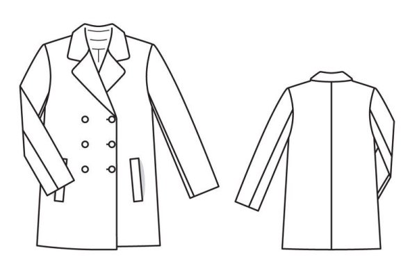 Двубортный пиджак Бурда