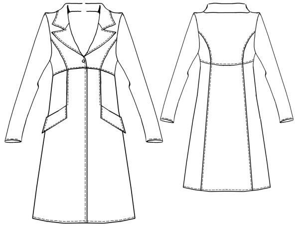 Моделирование пальто женского