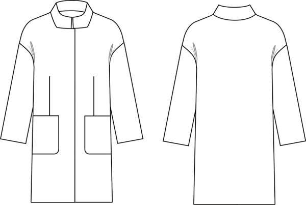 Лекала прямого пальто