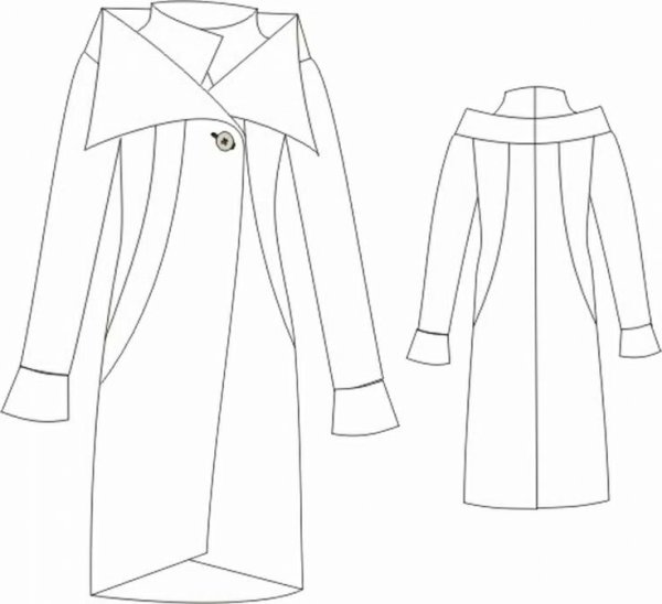 Технический эскиз пальто