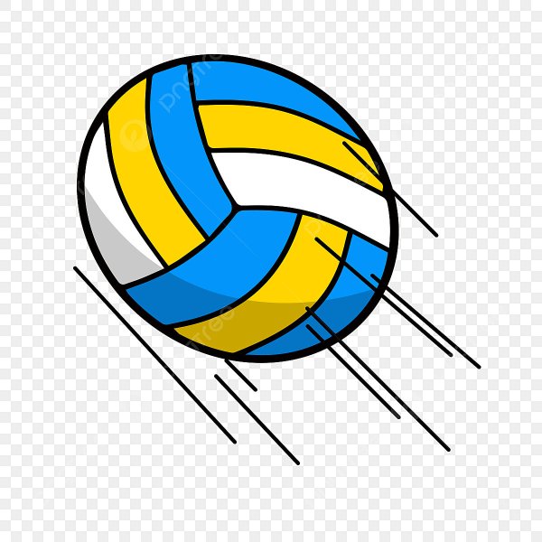 Волейбольный мяч на прозрачном фоне