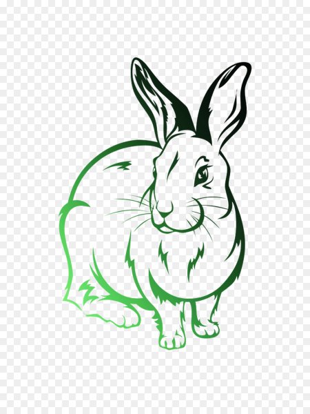 Силуэт кролика