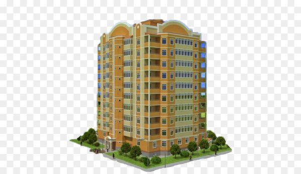 Многоэтажки на белом фоне