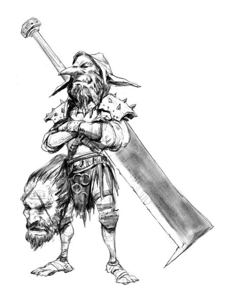 Гоблин карандашом