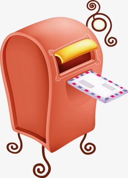 Почтовый ящик на прозрачном фоне