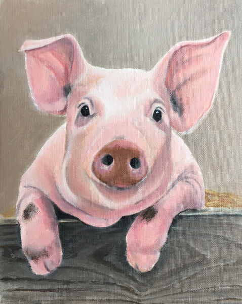 Поросенок живопись