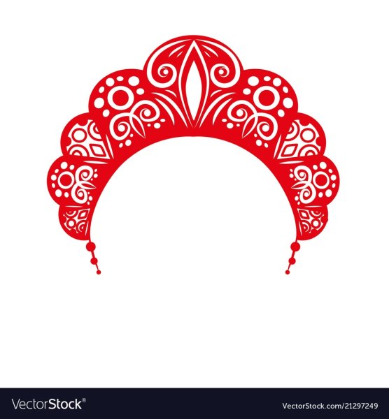 Красно-Золотая корона кокошник