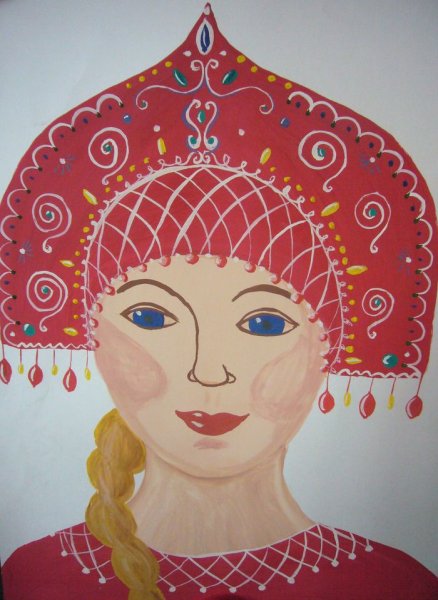 Рисование кокошника