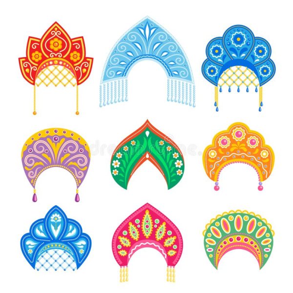 Кокошник на белом фоне