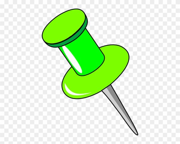 Зеленая кнопка канцелярская