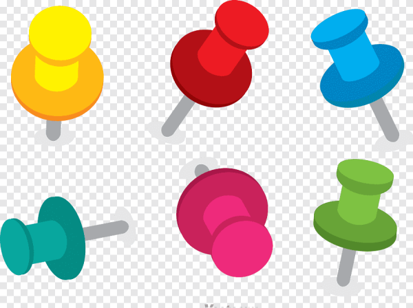 Кнопка канцелярская вектор