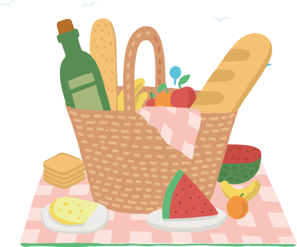 Мультяшная корзинка для продуктов