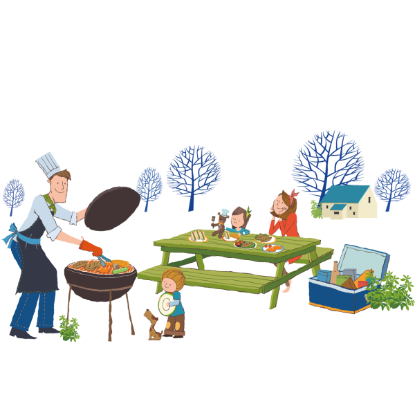 Пикник на прозрачном фоне