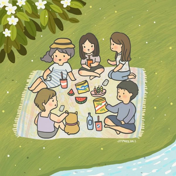 Нарисовать пикник