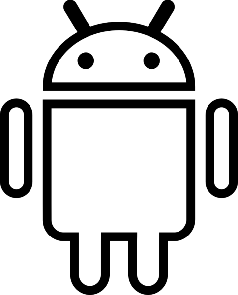 Значок андроид черный