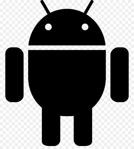 Значок андроид черный