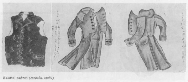 Кафтан камзол и штаны 18 века