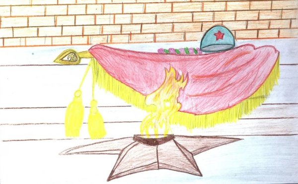 Нарисовать вечный огонь