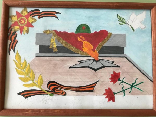 Вечный огонь сбоку рисунок