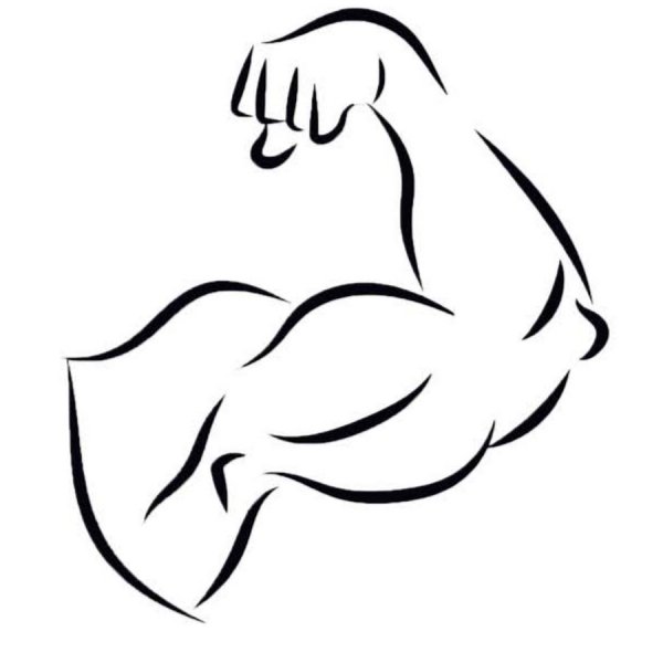 Мускулистая рука вектор