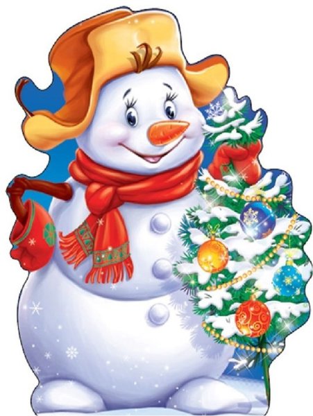 Снеговик на прозрачном фоне