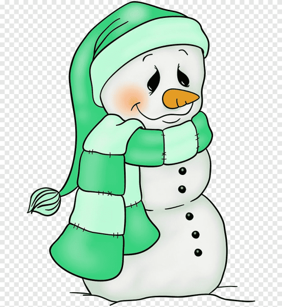 Снеговик для срисовки