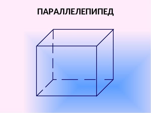 Форма параллелепипеда
