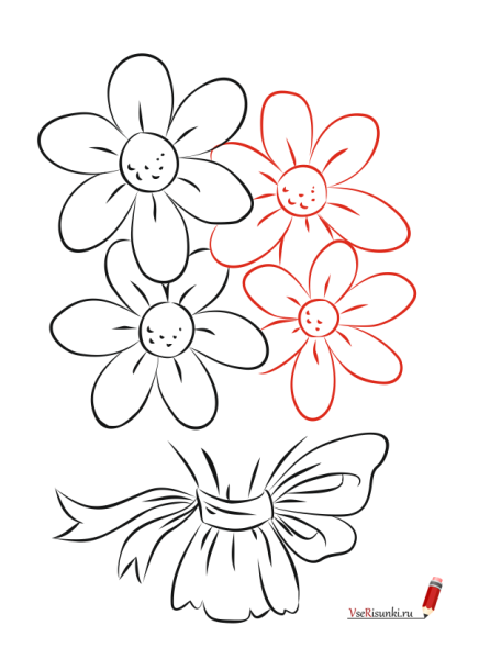 Букет цветов рисунок