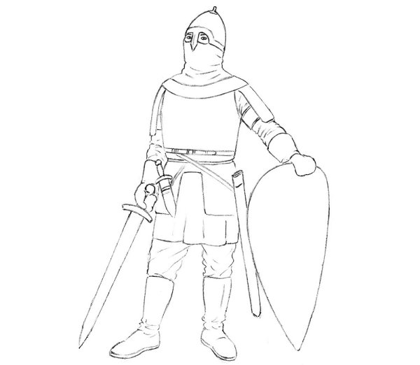 Нарисовать богатыря