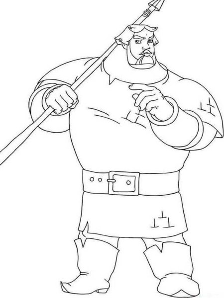 Рисунок богатыря Добрыня Никитич