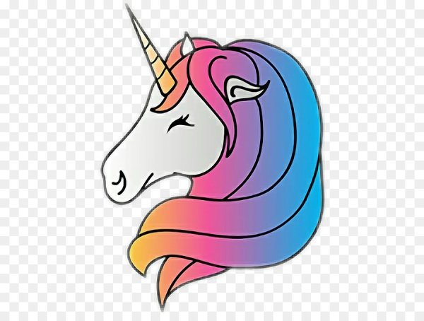 Голова единорога мультяшная