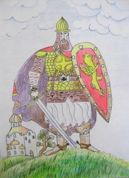 Рисование на тему богатыри