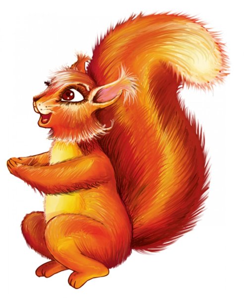 Белочка мультяшная