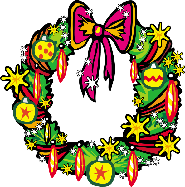 Новогодние венки мультяшные