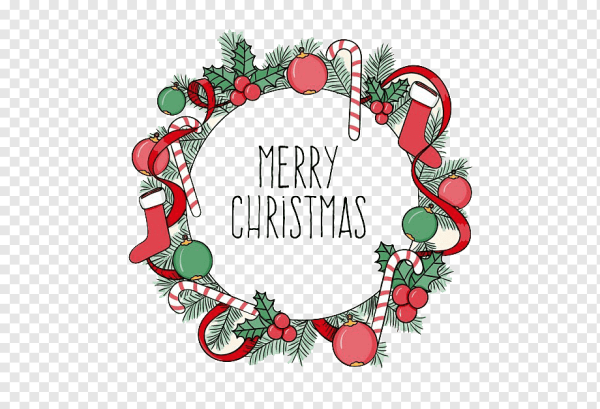 Новогодний венок рисунок