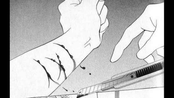 Изуку Мидория с шрамом на лице