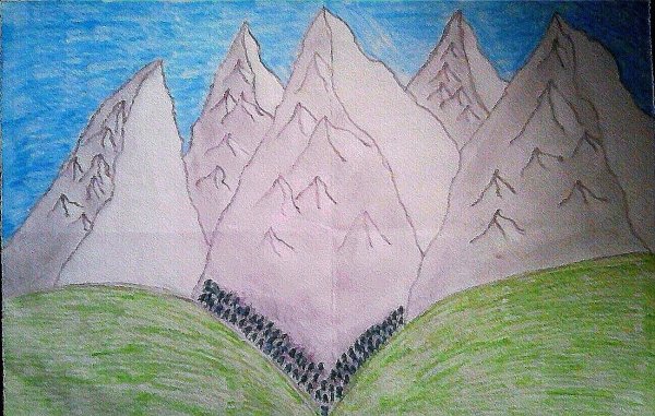 Иллюстрация к горные вершины Лермонтова