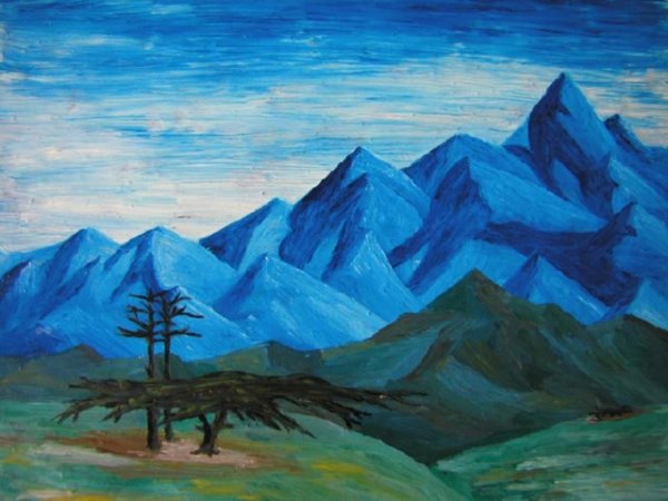 Горы рисунок для детей