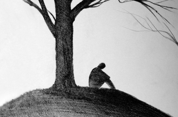 Одиночество рисунок