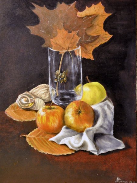 Натюрморт с осенними листьями