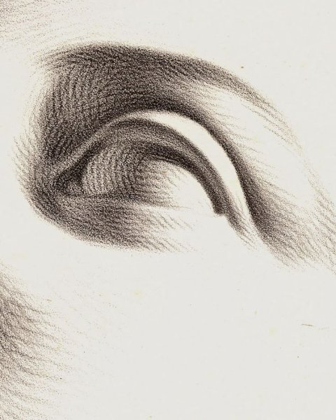 Штриховка глаза карандашом