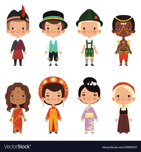 Рисунки народов России удмурты в национальных костюмах