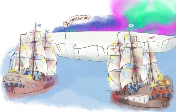 Экспедиция Беллинсгаузена и Лазарева корабли