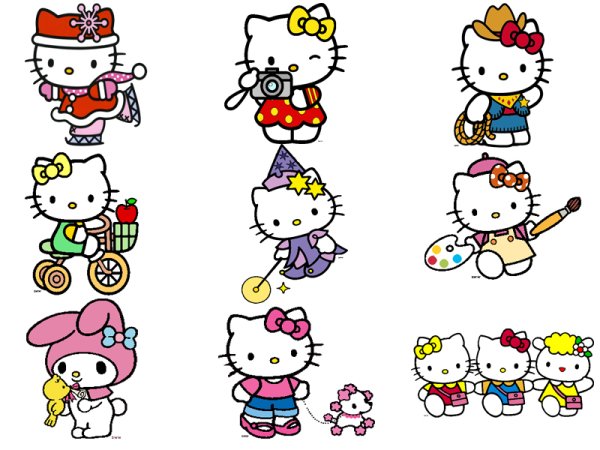 Картинки hello Kitty для срисовки