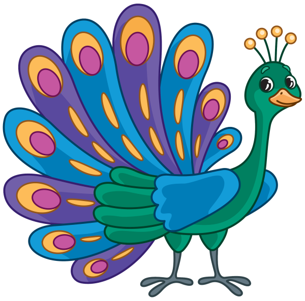 Павлин мультяшный