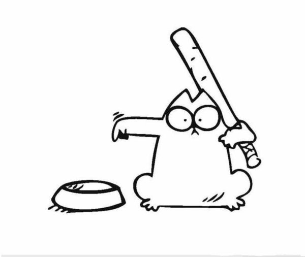 Кот Саймона. Раскраска