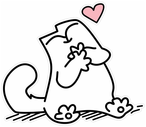 Кот Саймон с сердцем