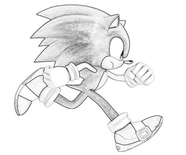 Соник бум бежит раскраска